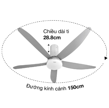 Chiều cao trần nhà để lắp quạt trần