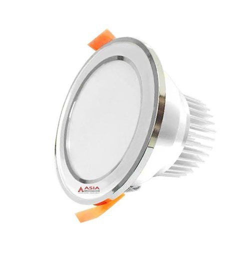 Đèn Led âm trần đổi màu viền bạc -VQA